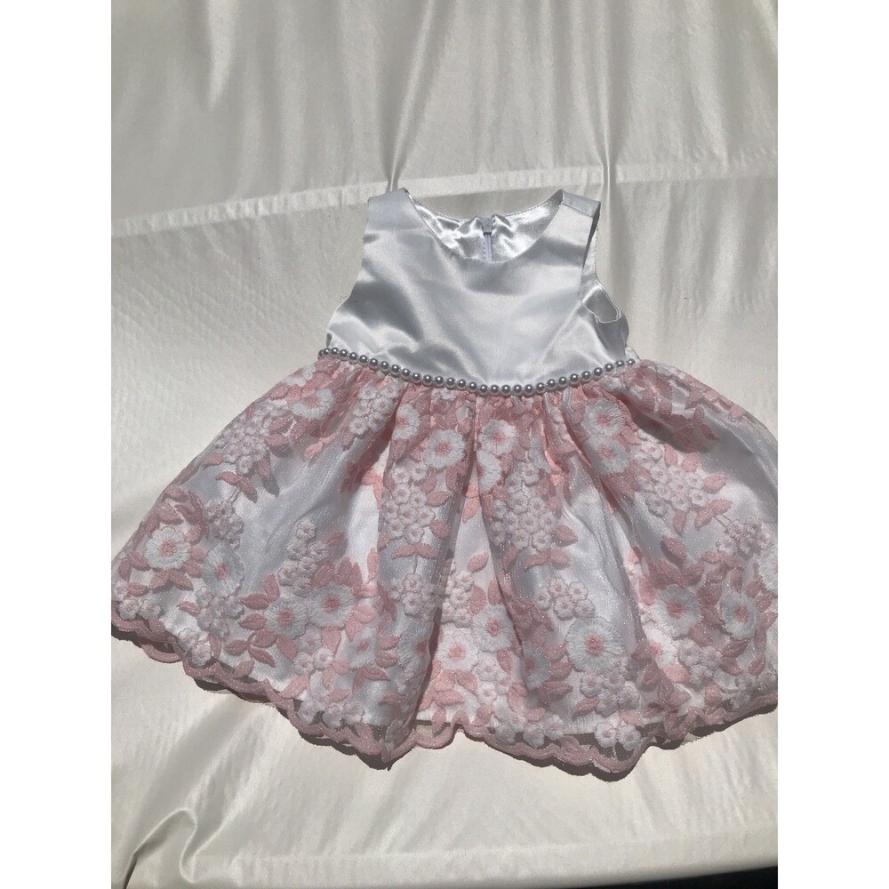American Princess Baby Girl Tulle Sleeveless Dress Pink Size 12m